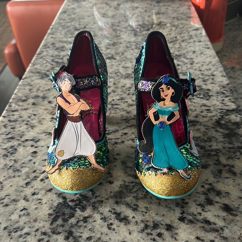 Irregular Choice Disney Princess Jasmine Alladin Sequin Heels